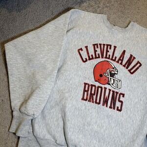 Vintage 80s MacGregor SandKnit Cleveland Browns Gray Crewneck Sweatshirt Mens XL